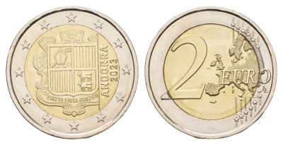 Андорра 2 евро 2023 KM 527 биметалл UNC 4122-452