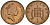 Великобритания 1 пенни 1996 Елизавета II (1952-2022) KM 935a, Spink 4391 (B4) сталь плакированная медью 4176-631