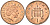 Великобритания 1 пенни 2007 Елизавета II (1952-2022) KM 986, Spink 4710 (B5) сталь плакированная медью 4609-634