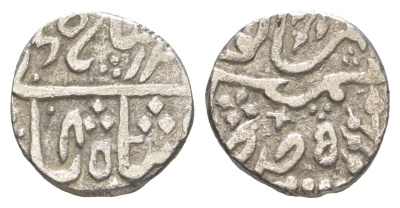Индия, Караули 1 рупия 1808-1838 Мухаммад Акбар II KM?26 серебро 4178-621
