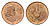 ЮАР 1 цент 1969 Ян ван Рибек (1619-1677), Suid Africa, легенда на африкаанс, капские воробьи KM 65.2 бронза UNC 4690-928
