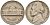 США 5 центов 1954 Джефферсон KM А192 медно-никель 92-1025