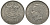 Монако 5 франков 1945 Луи II (1922-1949) KM 122 алюминий 1515-2045