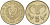 КИПР 5 ЦЕНТОВ 1987 ГОЛОВА БЫКА KM 55.2 никель латунь 67-611