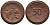 Саксония 50 пфеннигов 1921 виноград и лопата J. N 54 фарфор UNC 1094-8-54
