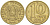 КАЗАХСТАН 10 ТЕНГЕ 2002 KM 25 латунь 211-863