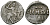 Великое Княжество Московское денга 1535 - 1547 Иван IV Васильевич, Московский монетный двор, 0,33 грамм ГиК №21 серебро 262-1047