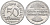 Германия 50 пфеннигов 1921 D KM 27, J.301, Weege 10 алюминий UNC 4584-737