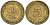 ФРГ 5 пфеннигов 1950 J KM 107, J. 382 сталь плакированная латунью 55-1257