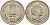 Индия 50 пайсов 1985 1-я годовщина смерти Индиры Ганди KM 67 медно-никель UNC 94-857
