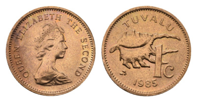 Тувалу 1 цент 1985 KM 1 бронза UNC 4659-119