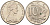 Австралия 10 центов 1983 Елизавета II (1952-), птица лирахвост KM 65 медно-никель UNC 4566-532