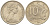 Австралия 10 центов 1967 Елизавета II (1952-), птица лирахвост KM 65 медно-никель 3457-635