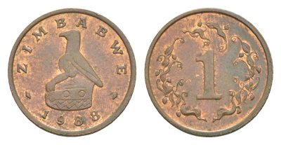 Зимбабве 1 цент 1988 KM 1 бронза 4189-937