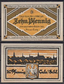 Эльс 10 пфеннигов 1921 Tieste 5320.05.20 бумага UNC (пресс) 8613-55-2-1