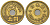 Япония 5 йен 1951 Yr. 26, Хирохито (1926-1989) Y 72 латунь 4388-1151
