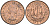 Великобритания 1/2 пенни 1967 Елизавета II (1952-2022) KM 896, Spink 4158 бронза 4561-946