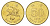 Гонконг 50 центов 1998 KM 68 сталь плакированная латунью UNC 4523-854