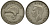 Новая Зеландия 1 флорин 1942 Георг VI (1936-1952), птичка киви KM 10.1 серебро 272-1531