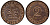 ФРГ 2 ПФЕННИГА 1959 J KM 106, J.381 бронза 72-1067