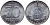 ГДР 50 пфеннигов 1968 А KM 12.2 алюминий UNC 76-1023
