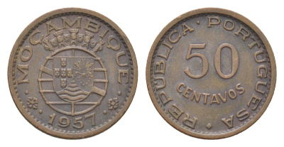 Мозамбик 50 сентаво 1957 KM 81 бронза 4702-762