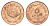 ОАЭ 5 филсов 1973 KM 2.1 бронза UNC 4613-223