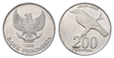 Индонезия 200 рупий 2003 KM 66 алюминий UNC 4624-1022