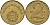 Венгрия 2 форинта 1977 ВР KM 591 латунь UNC 4150-652