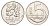 Чехия 5 крон 1993 чешский лев, Карлов мост KM 8 сталь плакированная никелем UNC 4652-1047