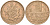 Франция 10 франков 1974 тип Матье KM 940, Le Franc 365.3-4 никель латунь 189-311