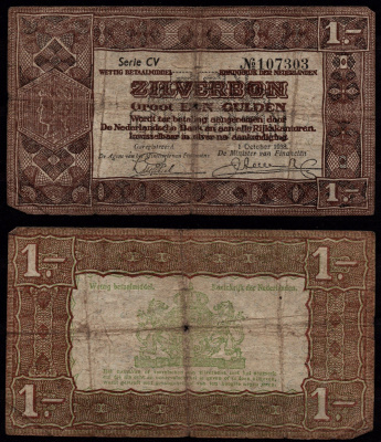 Нидерланды 1 гульден 1938 Pick 61 бумага 7148-6-3-1