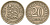 Эстония 20 центов 1935 Республика (1918-1941) KM 17 никель бронза 4615-1067