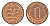 ФРГ 1 пфенниг 1990 J KM 105, J. 380 сталь плакированная медью 4702-344