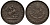 КАНАДА 1/2 ПЕННИ 1854 UPPER CANADA, БАНКОВСКИЙ ТОКЕН, CLOSSLET 4 KM Tn 2 медь 1524-1112