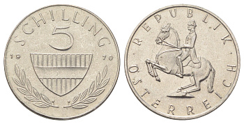 Австрия 5 шиллингов 1970 KM 2889a медно-никель PROOF 190-833