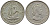 Британские Восточно-Карибские территории 25 центов 1955 Елизавета II (1952-2022), парусник KM 6 медно-никель 4379-1317