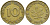 ФРГ 10 ПФЕННИГОВ 1949 F KM 103, J.378 сталь плакированная латунью 54-2123