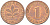 ФРГ 1 ПФЕННИГ 1987 G KM 105, J. 380 сталь плакированная медью 4181-665