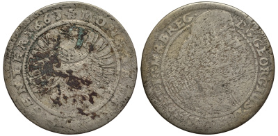Силезия-Легница-Бжег 15 крейцеров 1663 Георг III (1639-1664) серебро 413-1322