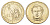 США 1 доллар 2009 P, серия президенты США, Закари Тейлор (1849-1850) KM 453 медь с марганцево-латунным покрытием UNC 4707-552